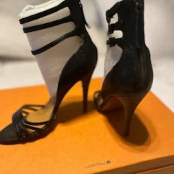 Nine West Vintage America Collection Size 8.5 Black Strappy Sandal - Picture 4 of 4